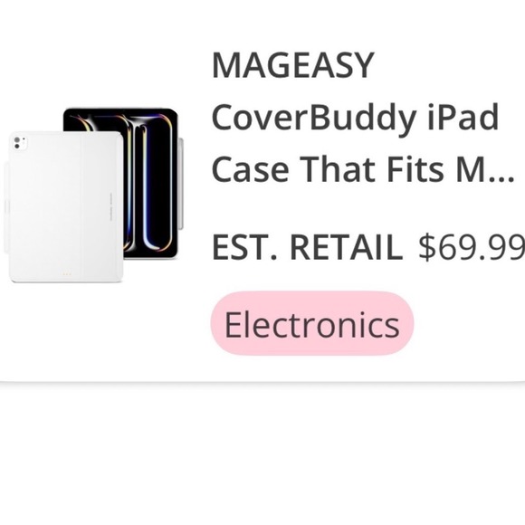 MAGEASY CoverBuddy iPad Pro 13 M4 2024 Case Magic Keyboard Compatible White - Picture 2 of 10